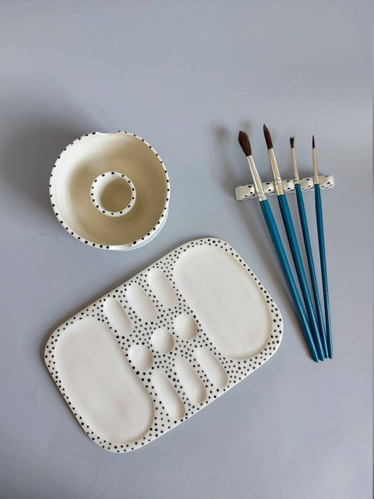 Artiestenset, Keramisch verfpalet, Aquarelpaletset Muddy Ceramic