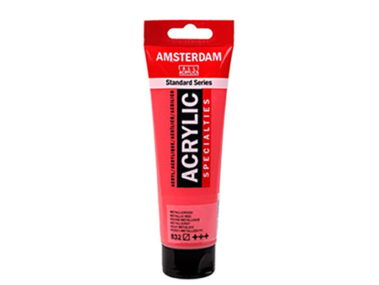 832 Metallic Rood 120 ml Tube Acrylverf Amsterdam
