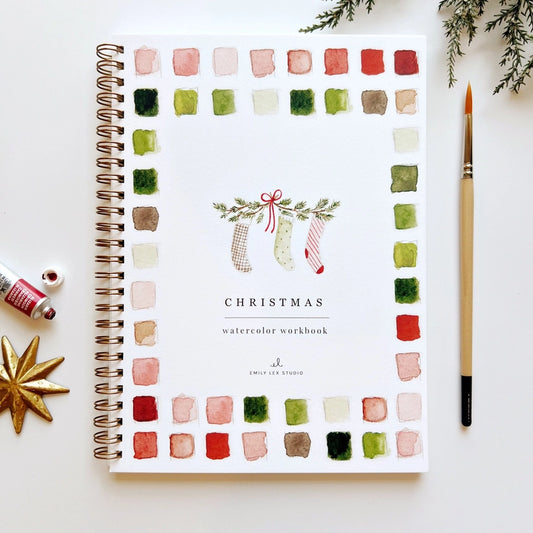 Aquarelverf werkboek - Christmas - emily lex studio watercolor workbook