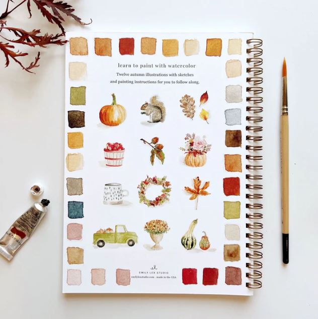 Aquarelverf werkboek - Autumn- emily lex studio watercolor workbook