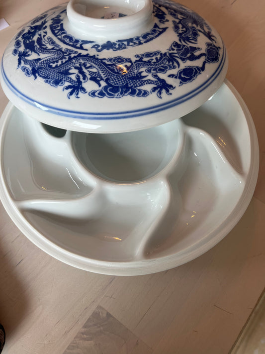 Porseleinen palet bakje met deksel