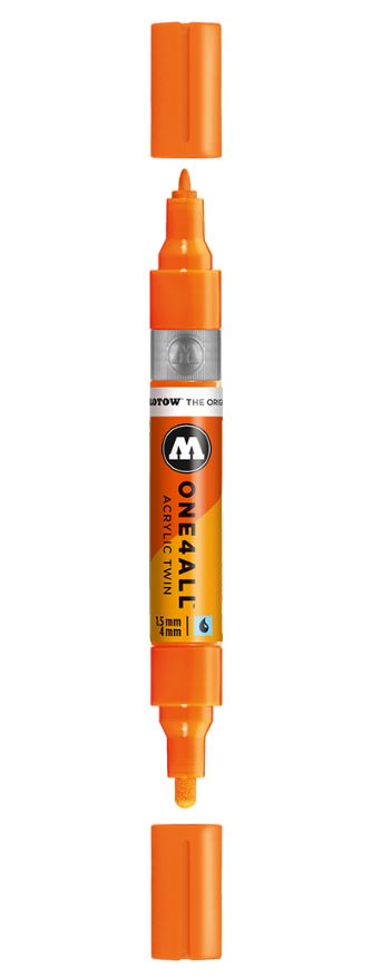 Neon Orange Twin Marker One4All Molotow