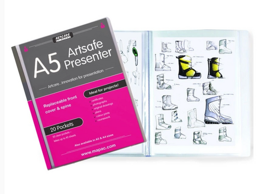 Presentatie map A5 20 transparante hoezen