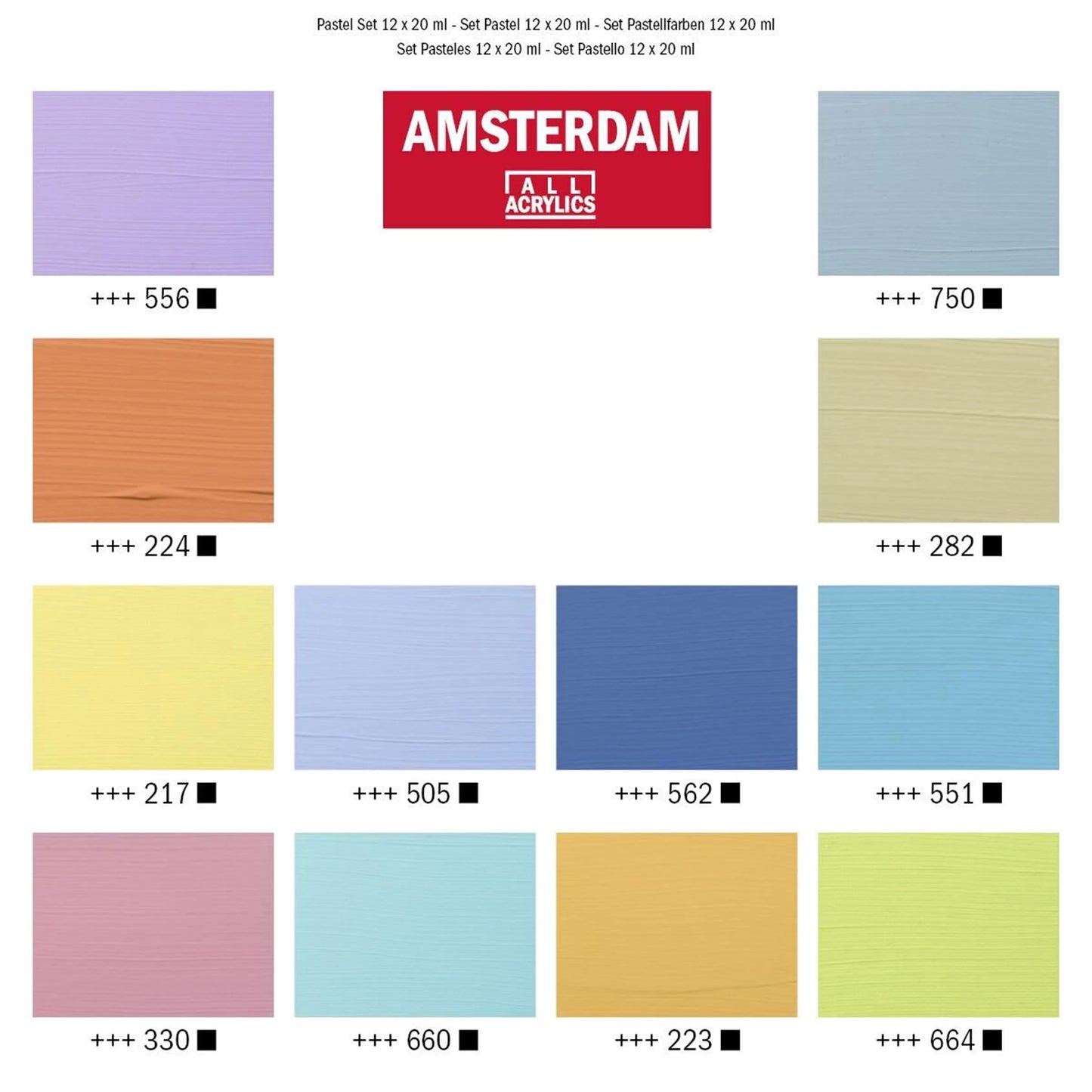 Amsterdam Acrylverf Set Pastel 12x20 ml