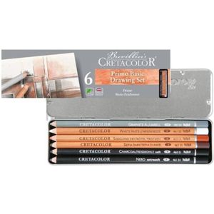 Cretacolor potloden set van 6 in blik