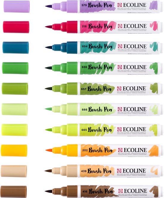 Ecoline Brushpen set 10 Botanic