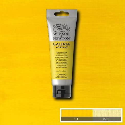 120ml  120 S1  Cadmium Yellow Medium Hue Galeria Acryl