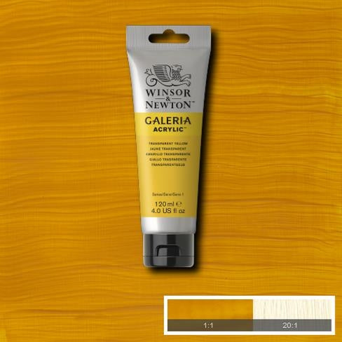 120ml  653 S1  Transparent Yellow Galeria Acryl