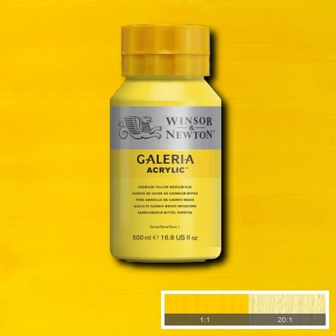 500ml  120 S1  Cadmium Yellow Medium Hue Galeria Acryl