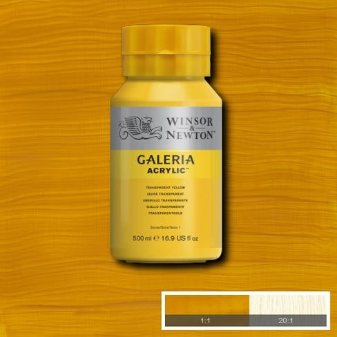 500ml  653 S1  Transparent Yellow Galeria Acryl