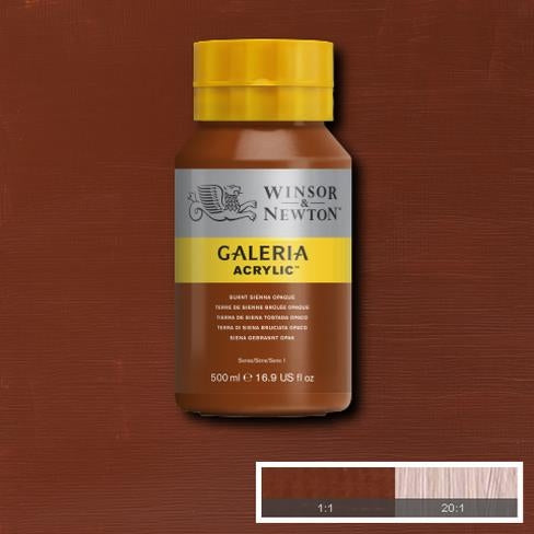 500ml  077 S1  Burnt Sienna Opaque Galeria Acryl