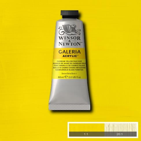 60ml  114 S1  Cadmium Yellow Pale Hue Galeria Acryl