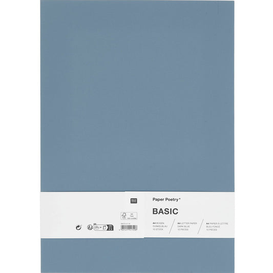 Rico design gekleurd papier grijs blauw a4