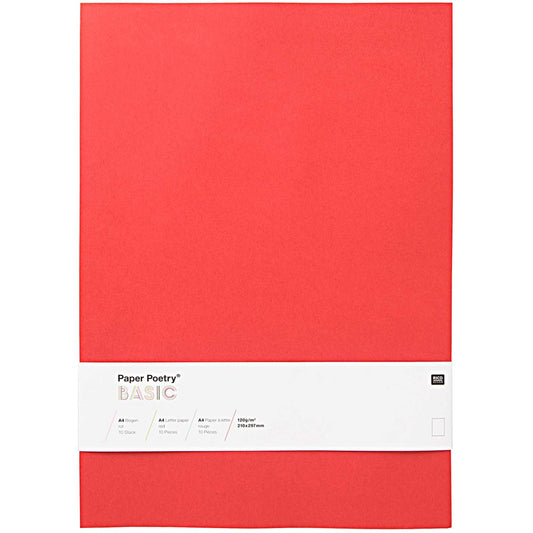 Rico design gekleurd papier rood a4