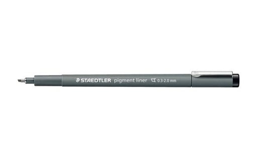 Staedtler Pigment Fineliner beitelpunt tip 0,3-2,0 mm