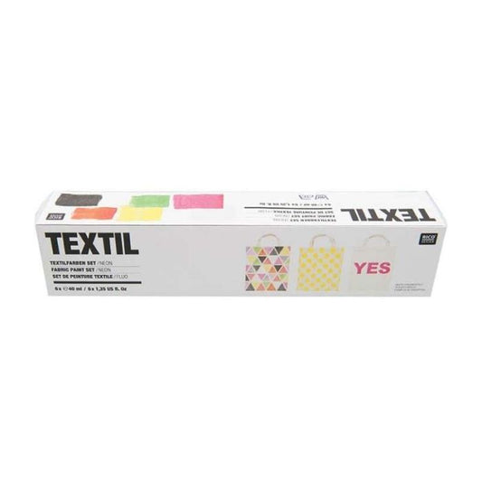 Textielverf set Neon  6 x 40 ml Ricodesign