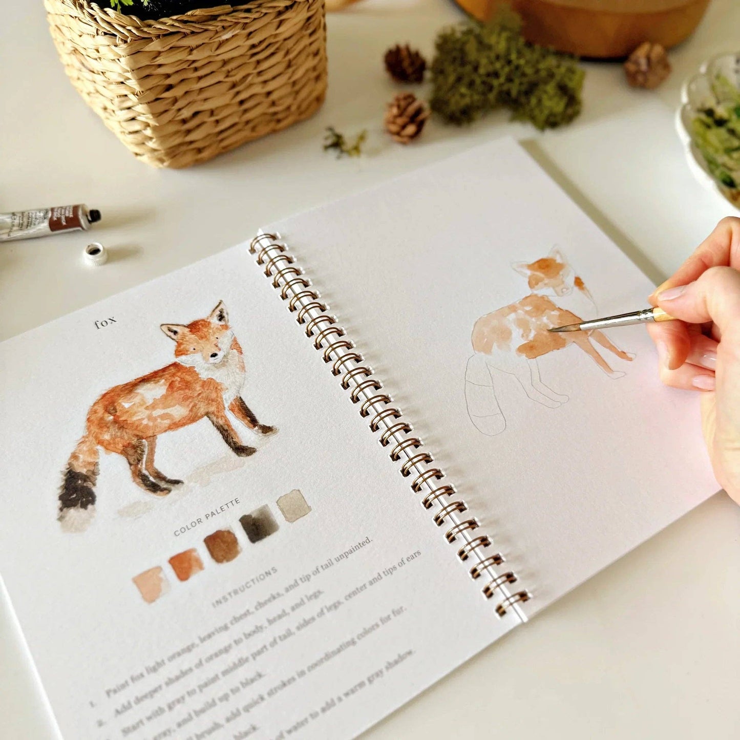 Aquarelverf werkboek - Bosland - emily lex studio watercolor workbook