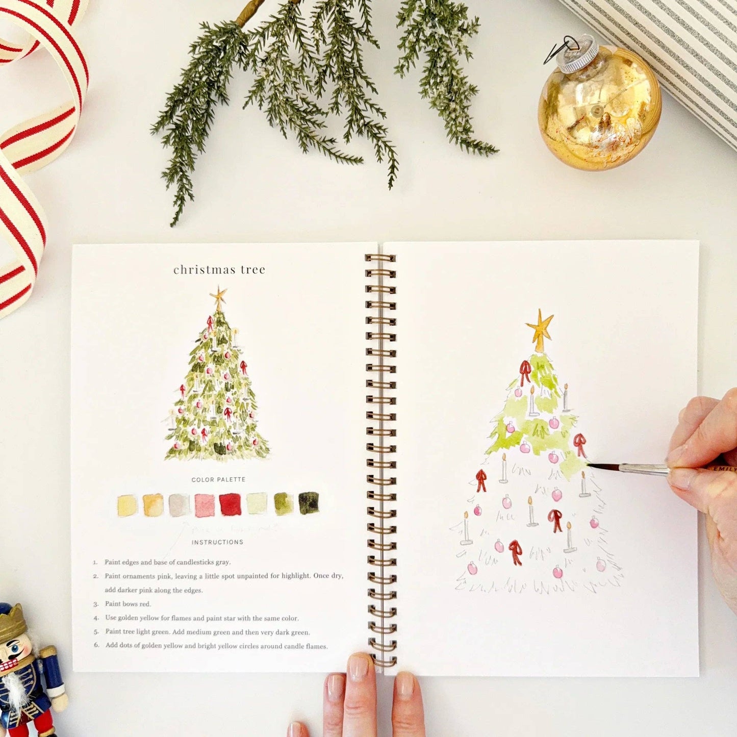 Aquarelverf werkboek - Notenkraker - emily lex studio watercolor workbook