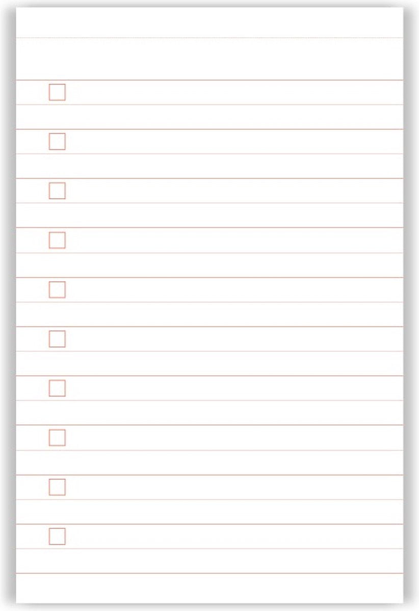 A-Journal Lijstjes kladblok - Rood 160 blz