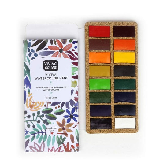 Viviva aquarelpans original 16 kleuren