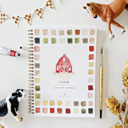 Aquarelverf werkboek - Farm- emily lex studio watercolor workbook