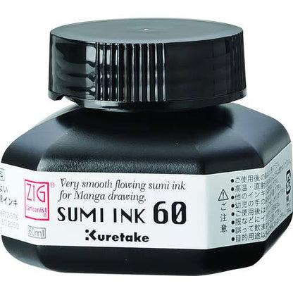 Kuratake Zig Cartoonist Sumi Ink 60ml zwart