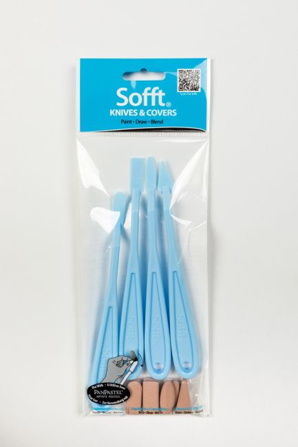 Sofft Tool Knife & Covers Mixed PanPastel (4) Softtools