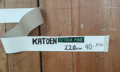 Katoen doek op rol professionele kwaliteit extra fijne weving (portret)(2.1mx10m)