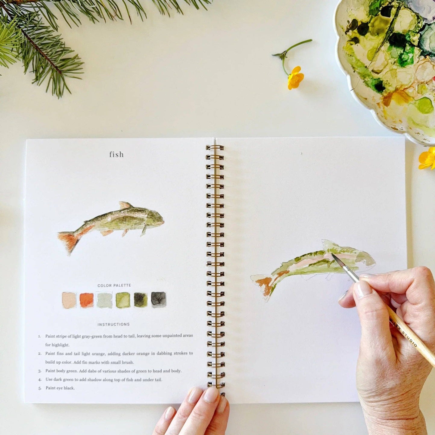 Aquarelverf werkboek - Camping - emily lex studio watercolor workbook