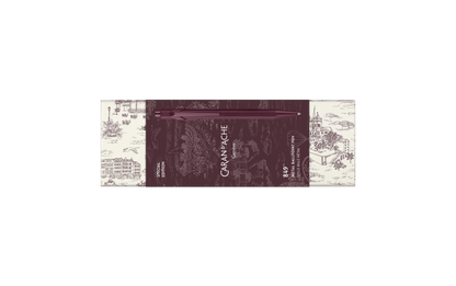 Limited Edition BallPoint Caran D'ache 849 Toile de Jouy bordeaux