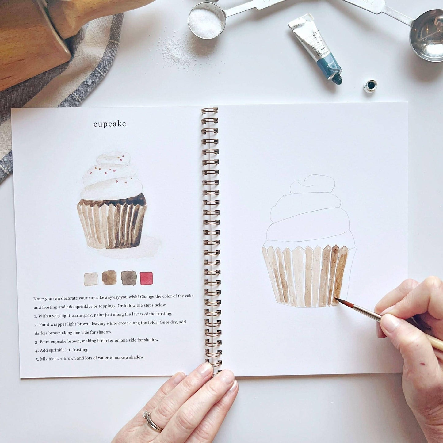 Aquarelverf werkboek - Bakken- emily lex studio watercolor workbook