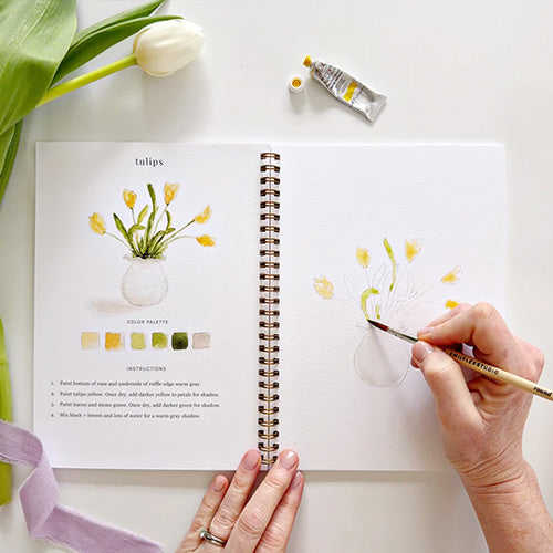 Aquarelverf werkboek - Lente - emily lex studio watercolor workbook