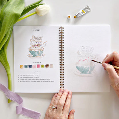 Aquarelverf werkboek - Lente - emily lex studio watercolor workbook