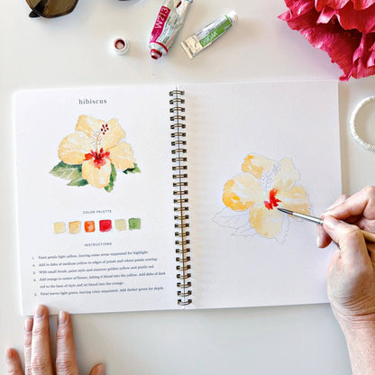 Aquarelverf werkboek - Tropisch - emily lex studio watercolor workbook