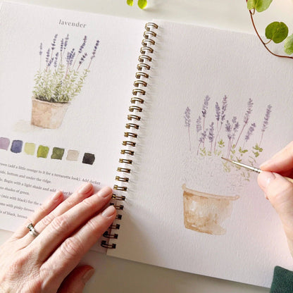 Aquarelverf werkboek - Tuinen - emily lex studio watercolor workbook