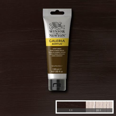 120ml  076 S1  Burnt Umber Galeria Acryl