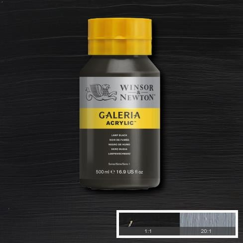 500ml  337 S1  Lamp Black Galeria Acryl