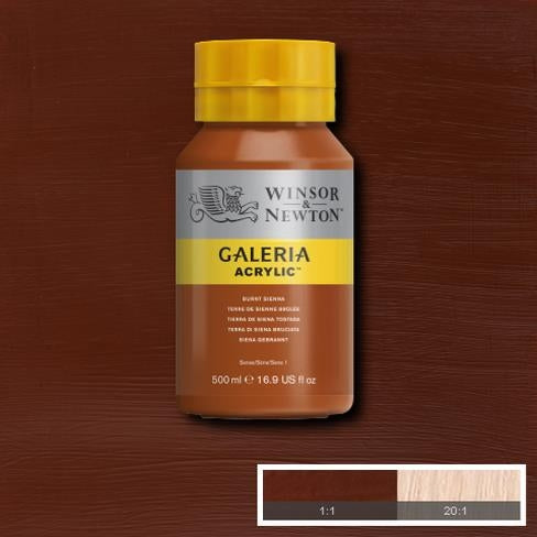 500ml  074 S1  Burnt Sienna Galeria Acryl