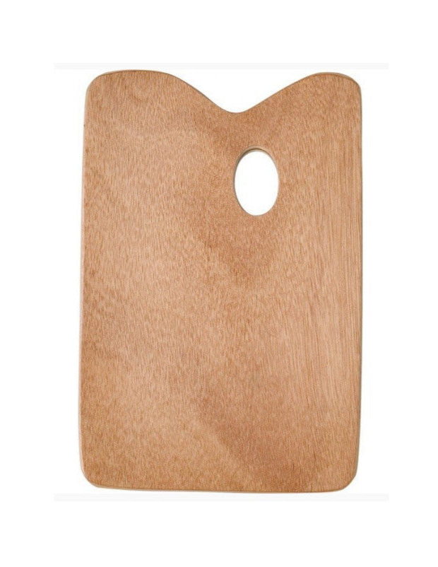Houten palet voor olieverf 30x40 cm vierkant Mabef