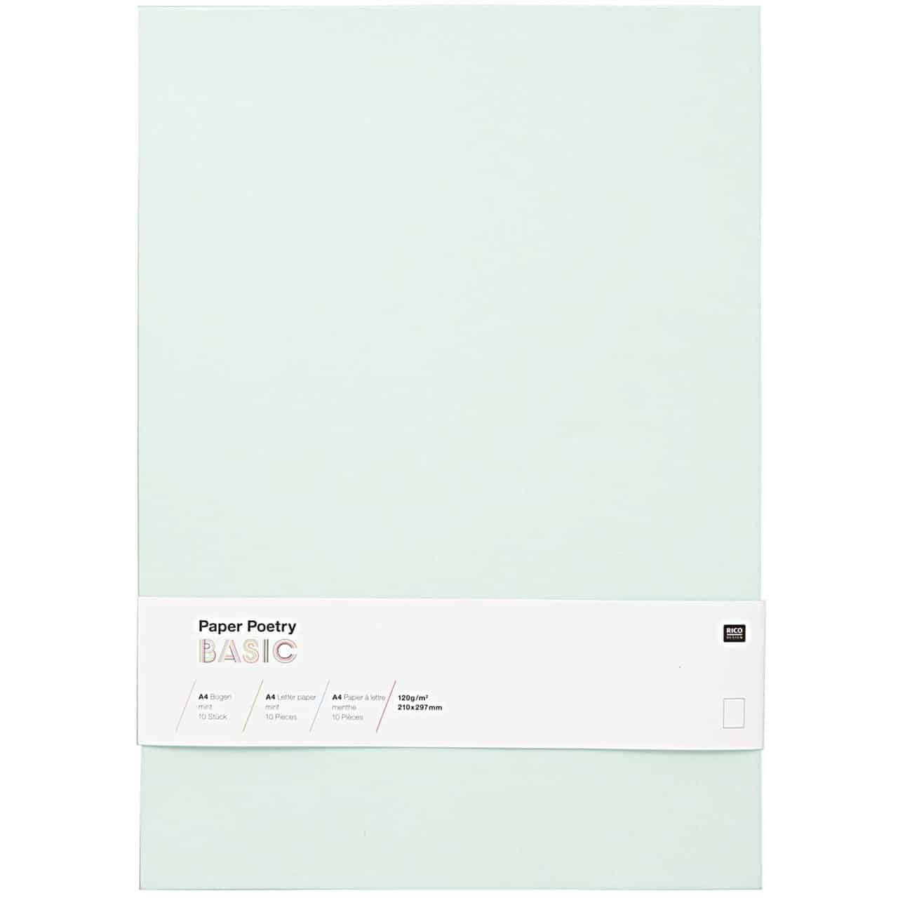 Rico design gekleurd papier mint groen a4