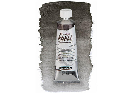 Liquid Charcoal - Peach Stone Black 15ml Vloeibare Houtskool Schmincke