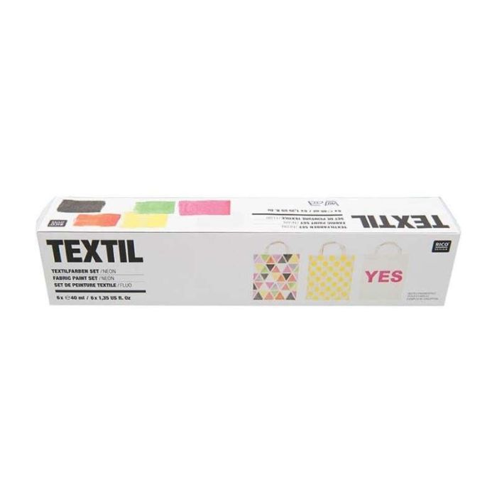Textielverf set Neon  6 x 40 ml Ricodesign
