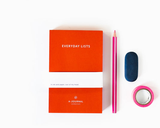A-Journal Lijstjes kladblok - Rood 160 blz