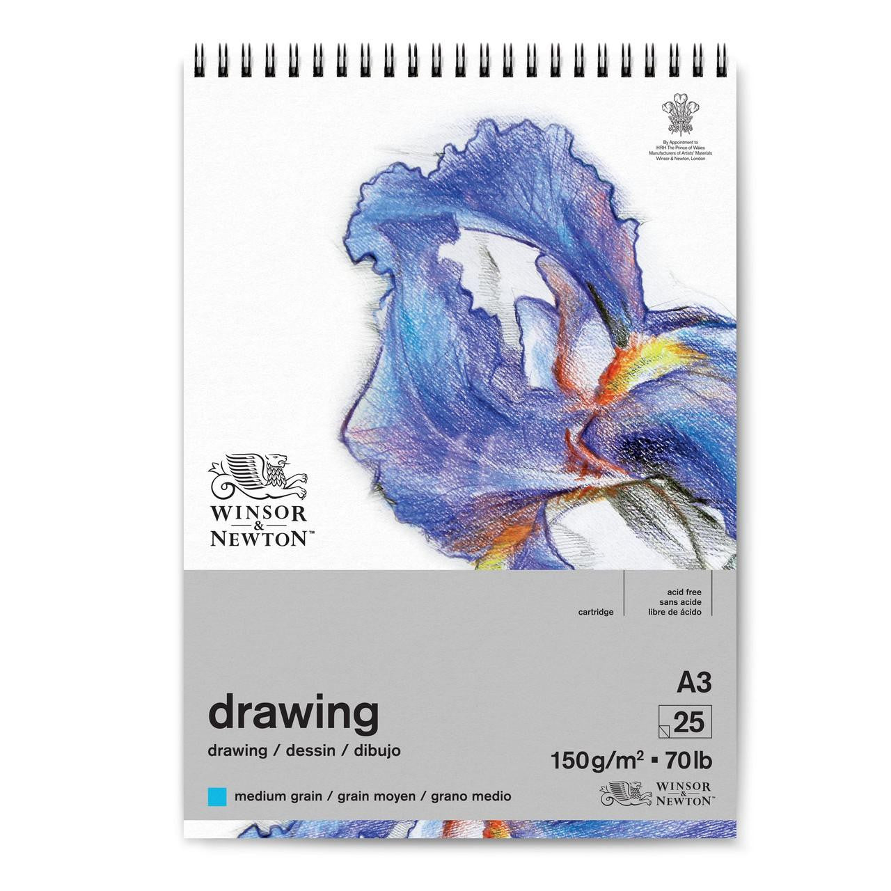 A3 Medium Surface 150 gr. Tekenblok Spiraal 25 vel Winsor & Newton