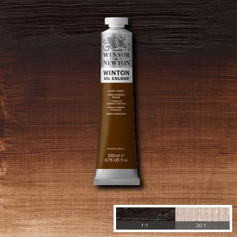 Burnt Umber (3) 076  200 ml. Winton olieverf