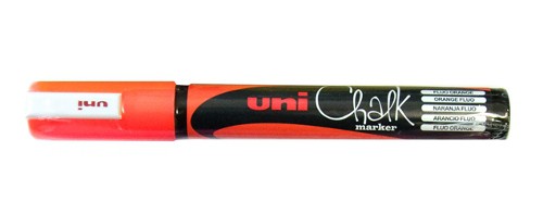 PWE-5M 1.8-2.5 mm Medium Fluor Oranje krijtstift Uni Chalk Marker