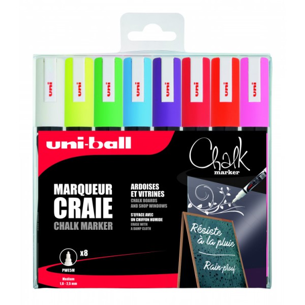 PWE-5M 1.8-2.5 mm Medium Set krijtstiften Uni Chalk Markers