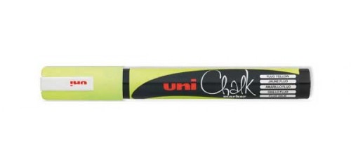 PWE-3MS 0.9-1.3 mm Fijn Fluor Geel krijtstift Uni Chalk Marker